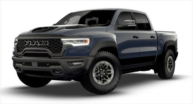 2026 RAM Ram 1500 RAM 1500 RHO CREW CAB 4X4 5'7' BOX in Forged Blue Metallic Exterior Paint — front three-quarter view