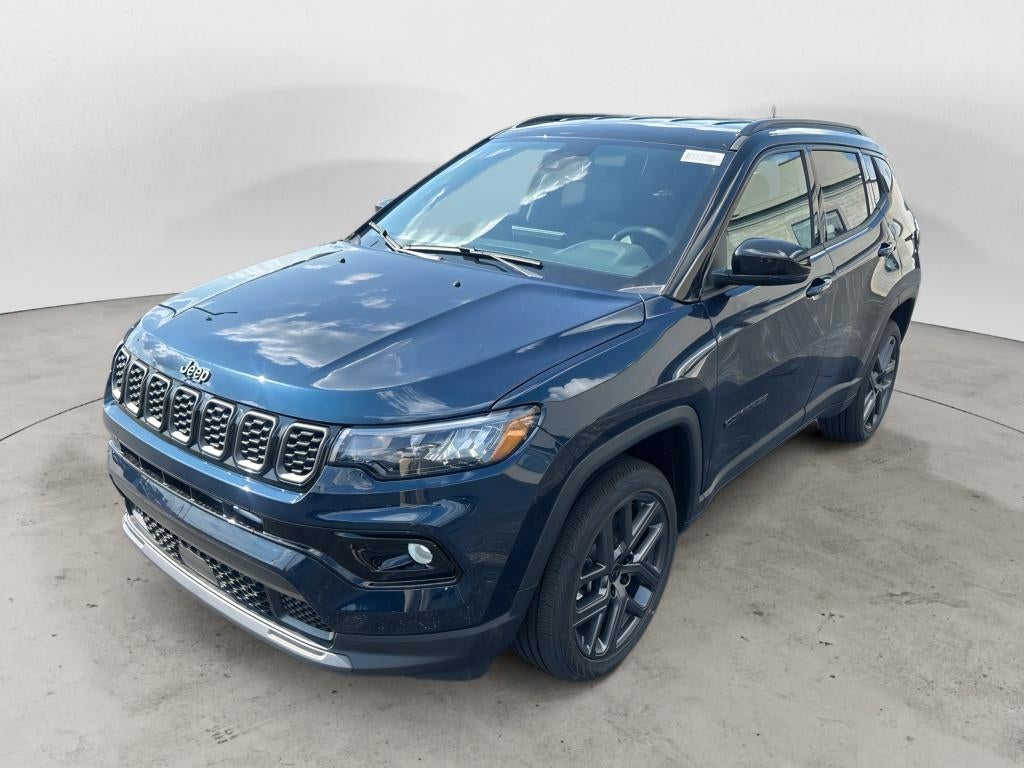 2026 Jeep Compass COMPASS LIMITED ALTITUDE 4X4 in Fathom Blue Pearl-Coat Exterior Paint — front three-quarter view