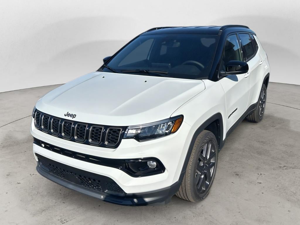 2026 Jeep Compass COMPASS LIMITED ALTITUDE 4X4 in Bright White Clear-Coat Exterior Paint — front three-quarter view